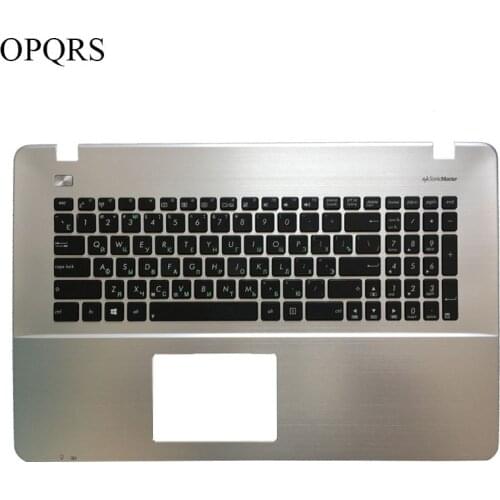 New Russian laptop keyboard for Asus X751 X751LB X751LD X751LJ X751LK X751MJ X751LX silver with palmrest Upper 90NB04I5-R31RU0