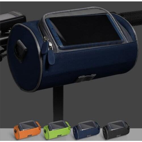 New Scooter Bike Phone Bag For Round Shape Handlebar Scooter Phone Case Holder Rear Mount Case With Waterproof Phone