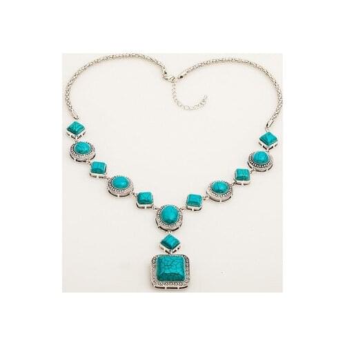 New fashion retro round geometric shape necklace For Women girl Accessories jewelry wholesale