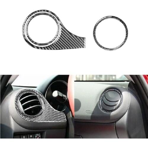 Fit For Mazda RX-8 RX8 2004-2008 Accessories AC Outlet Air Vent Frame Ring Carbon Fiber Modified Interior Sticker