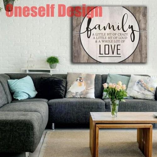 Popular 5d diamond embroidery full square family 5d diamond painting full rhinestone pictures beaded embroidery decoration home