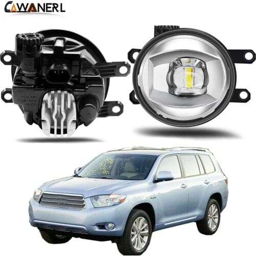 Fog Light Assembly H11 Car Front Bumper LED Lens Fog Lamp Daytime Running Light 30W 8000LM 12V For Toyota Highlander 2008-2012