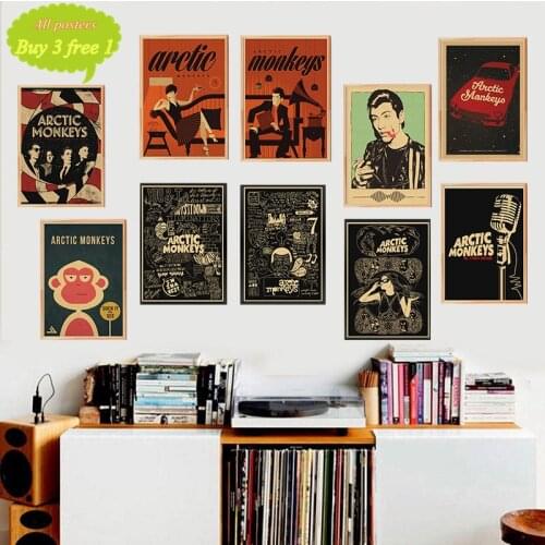 Rock band Arctic Monkeys Kraft Paper Poster Wall Home Bar Posters Home Decor