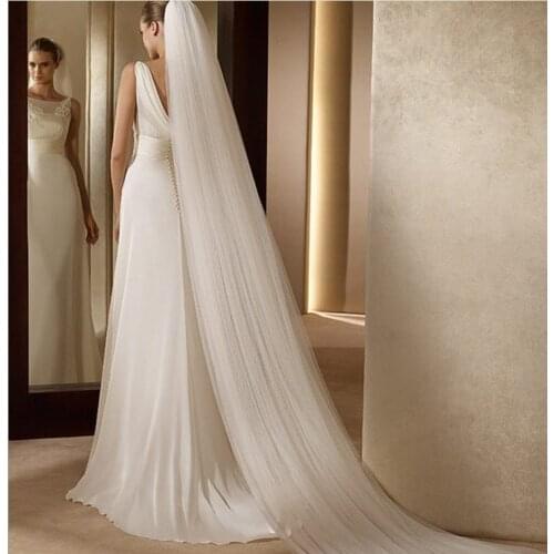 Luxury church bride wedding veil 3M*2M White/Ivory 2T + comb Veil