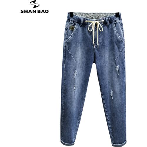 SHAN BAO Ripped Jeans For Men