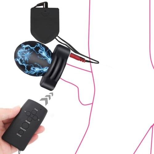 Bdsm Electric Shock Glans Trainer Massage Cup Penis Stimulator Male Chasity Masturbation Delay Sleeve Medical Theme Gay Sex Toys