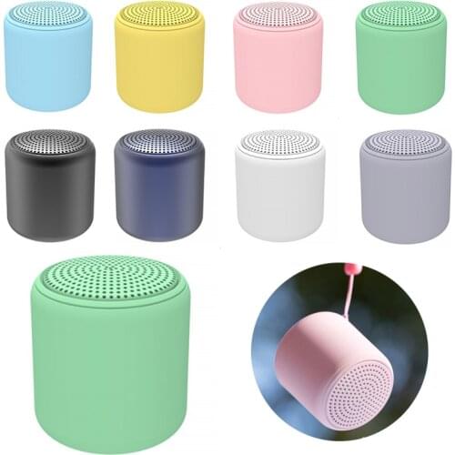 Mini Cute Wireless Speaker Bluetooth Column Metal Bass Box Portable Wireless TWS Loudspeaker for Travel Outdoor Home