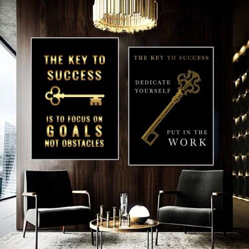 Inspiring Quotes Key Wall Art Prints Canvas Painting Oil Posters for Gallery Stairs Porch House Home Living Room Decor Cuadros