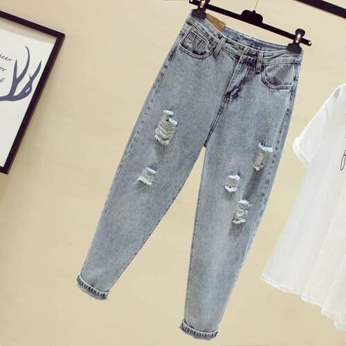 2019 new autumn winter women fashion casual Denim Pants womens high waist jeans Va1002