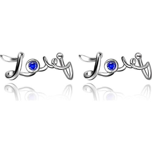 925 Sterling Silver Fashion Cross Stud Earrings With Cubic Zirconia Push-Back Clasp Earrings For Women Jewelry