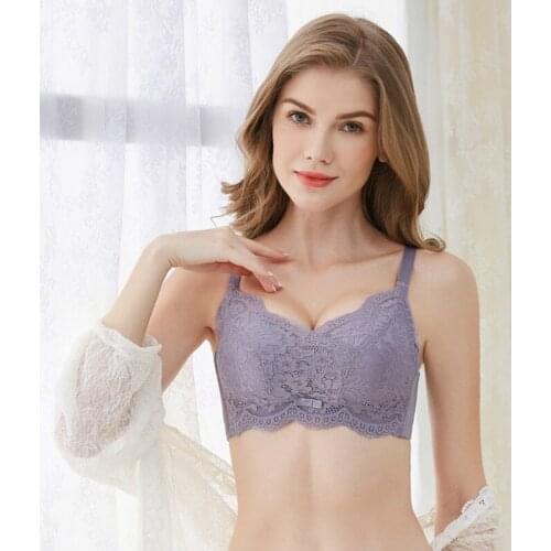 Women Push Up Lace Active Bra 2020 New Hot Seamless Womens Underwear No Steel Ring Sexy Back Three Rows Of Buckle Bras