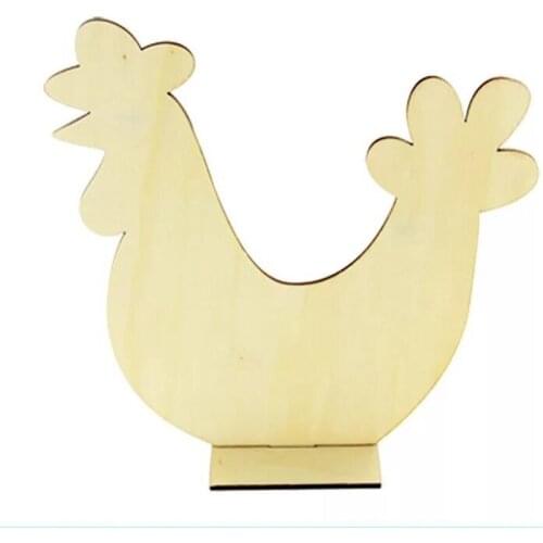 10pcs diy colour animal cock shape laser cut wood shapes blank wood toys