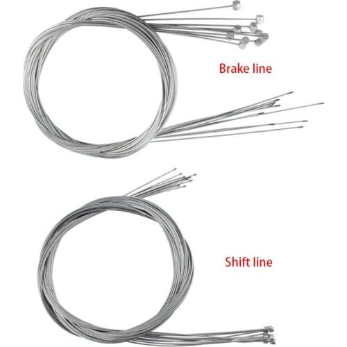 2pcs/lot New Mountain Road bike brake line stainless steel bicycle shift line MTB Cable Sets parts 0.14x175 0.12x220cm Free ship