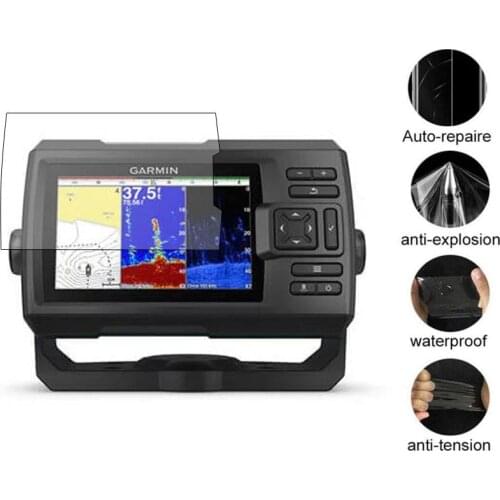 2 x PET Clear Screen Protector Cover Protective Film Guard For Garmin Striker Plus 5 5cv 5dv Fishfinder Handheld GPS Tracker