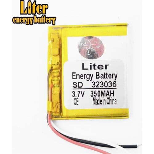 3 lines 3.7V 350mAh 323036P lithium polymer batteries genuine MP3 MP4 MP5 mobile phone battery