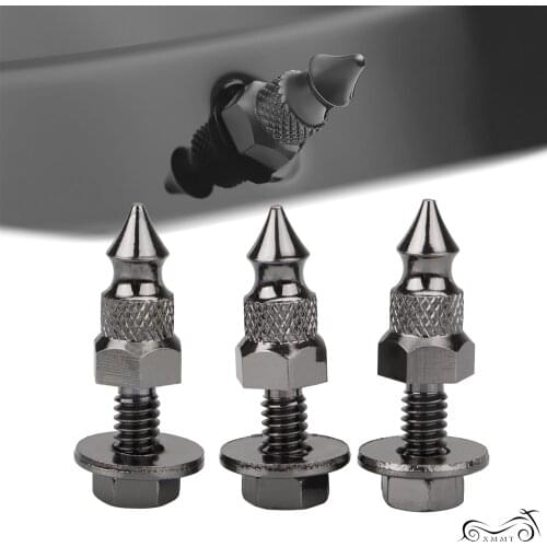 3 Pack CNC Spiked Windshield Mounting Bolts For Harley Touring Electra Street Tri Glide Ultra Limited Anniversary FLHTK Classic