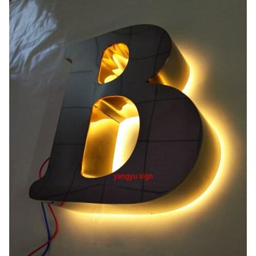 3D led polish stainless steel sign letters
