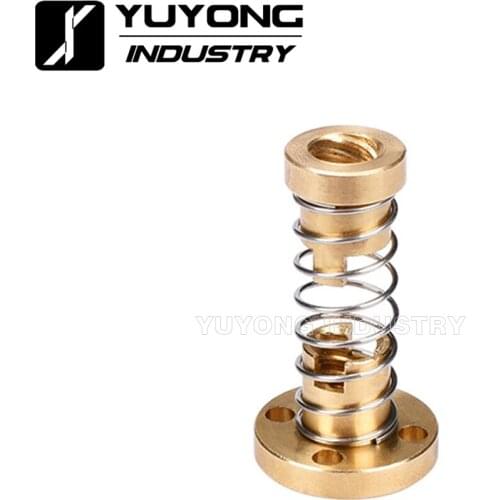 5pcs/lot T8 Anti Backlash Spring Loaded Nut Elimination Gap Nut for 8mm Acme Threaded Rod Lead Screws DIY CNC 3D Printer Parts