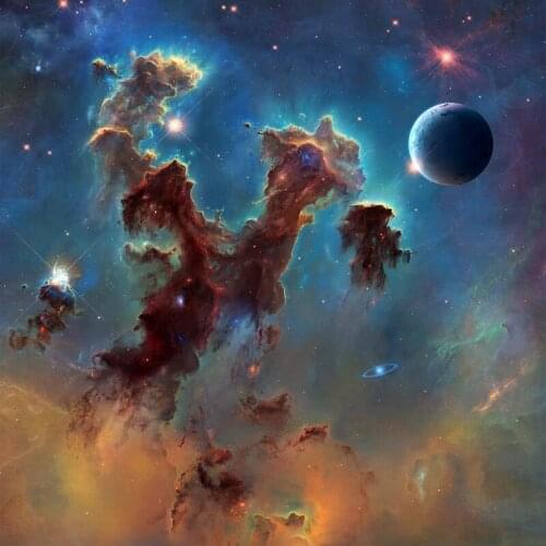 5D Diy Diamond Painting Cross Stitch full Square Round Diamond Embroidery Beautiful nebula picture for room Decor H1053