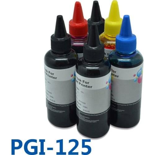600ml PGI125BK CLI126B C M Y GY Dye Base Refillable Ink&Bulk Ink For Canon PIXMA MG6110 MG6210 MG8110 MG8210 Printer Ink pgi-125