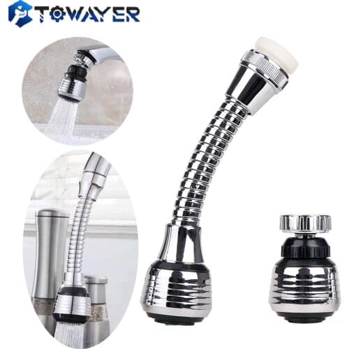 360 Degree Swivel Kitchen Faucet Aerator Adjustable Dual Mode Sprayer Filter Diffuser Water Saving Nozzle Faucet Connector