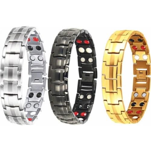 Anion Bracelet 15Mm Detachable Double Row Magnet Anion Bracelet for Men Jewelry