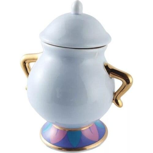 TT Teapot Gold-Plated Teapot Tea Pot Lady Archie Cup Ceramic Cup Sucrier