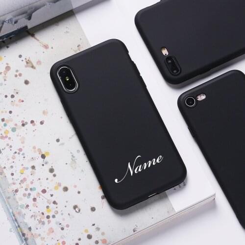 Custom Name DIY Letters Case for iPhone Case 12 Mini 11 Pro Max SE 2020 Cover Luxury Silicone Funda for iPhone 8 Plus X S XR 6 7