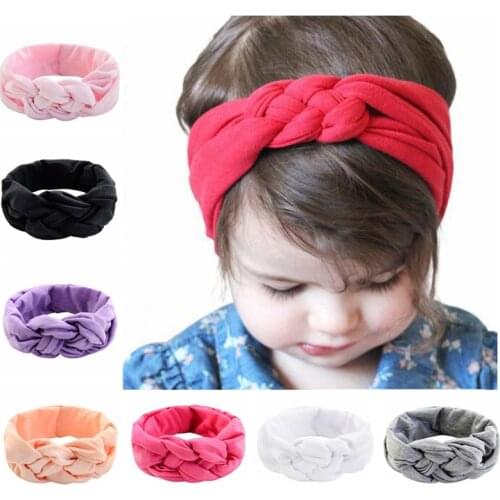 8 Colors Kids head Band European Hot Sale Baby Chinese Knot Hair Band Baby Rabbit Ear Head Band Hair Accessories