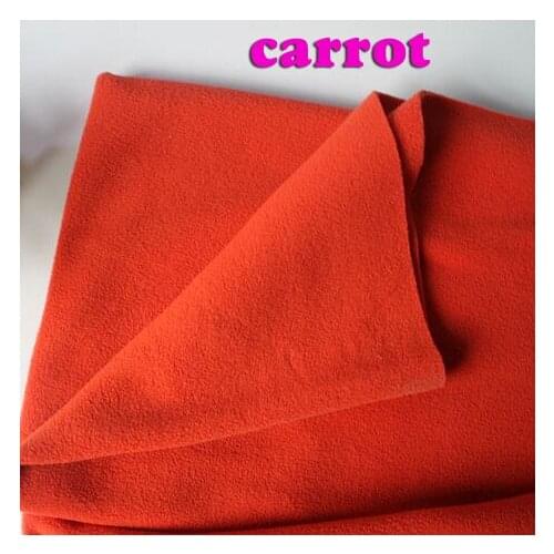 Carrot Double-sided Polar Fleece Fabric anti-pilling Hoodies Blankets Lining Fabric SOLD BY THE YARD FREE SHIPPING