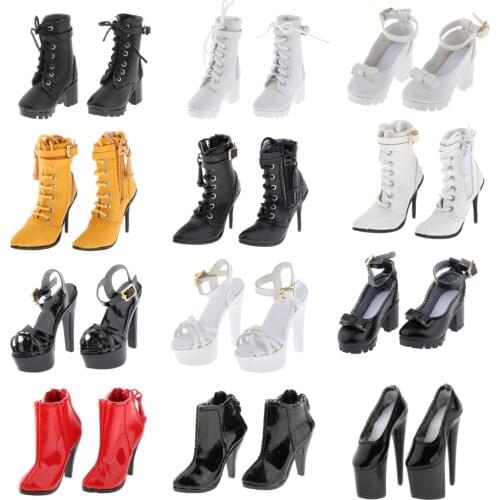 1:6 Scale Action Figures High Heel Shoes Fit 12 Inch Woman Doll Boots