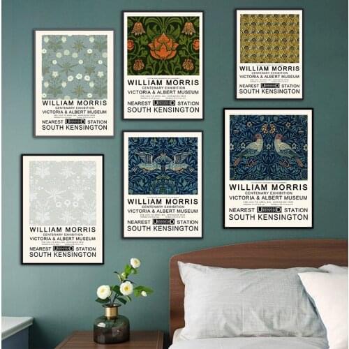 William Morris Canvas Print Abstract Style Prints And Posters London Underground Art Nouveau Wall Painting For Living Room Decor
