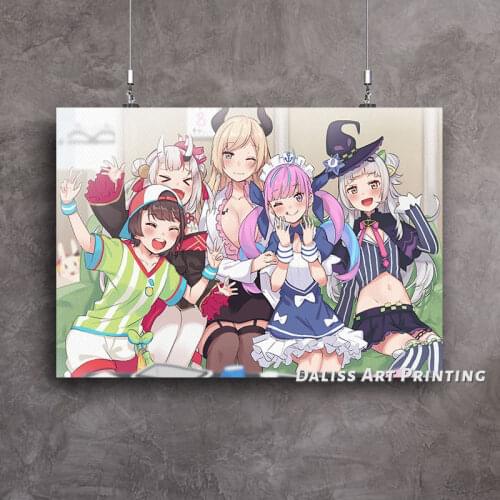 Canvas VTuber Minato Aqua Pictures Home Decoration Paintings Poster HD Prints Wall Art Modular Living Room Framed