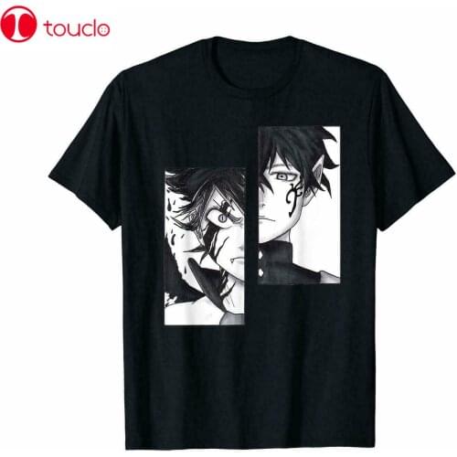 Classics Black Clover Graphic Asta And Yuno Anime Funny Black T-Shirt S-6Xl Unisex Women Men Tee Shirt