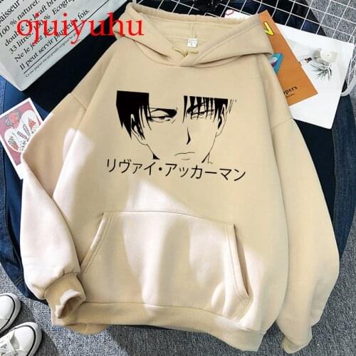 Kawaii Japanese Anime Attack on Titan Hoodies Men Winter Warm Titans Attack Graphic Streetweat Harajuku Unisex Sweatshirts Male