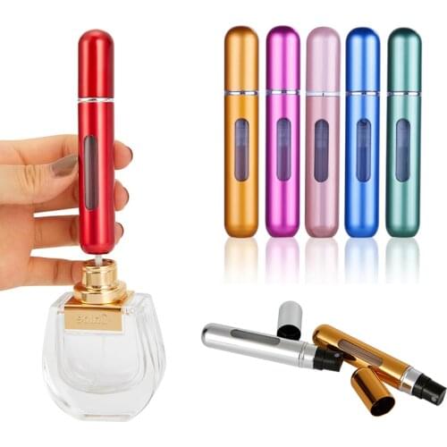 Refillable 5ml Refillable Mini Perfume Spray Bottle Aluminum Spray Atomizer Portable Travel Cosmetic Container Perfume Bottle