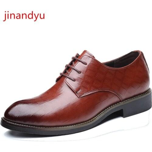 Elevator Shoes for Men Genuine Leather Dress Business Shoe Classic Italian Formal Shoes High Quality Wedding Shoes for Groom