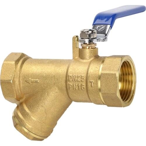 BSP 1/2" 3/4" 1" 1-1/4" 1-1/2" 2" Female Inline Y Mesh Strainer Threads Filter Brass filter valve With the handle