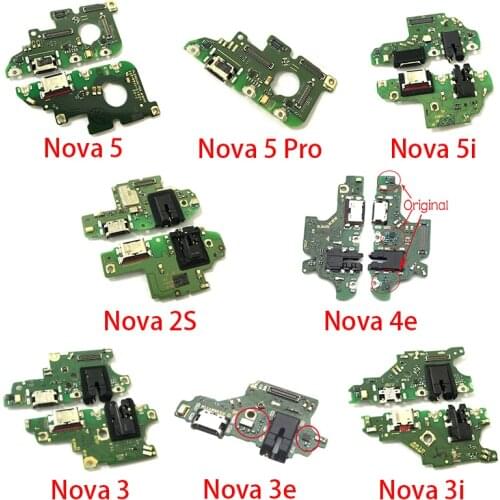 New Micro Dock Connector Charge Charger PCB Board USB Charging Port Flex Cable For Huawei Nova 2S 3 3i 5i 3e 4e 5 Pro