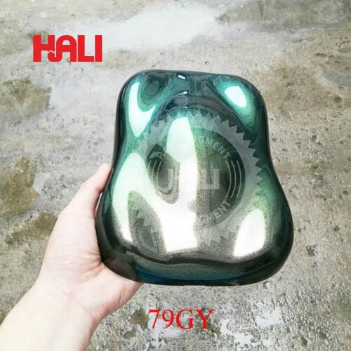 Chameleon pigment,color shift pigment,color flip powder,chameleon powder,item:79GY,color:green/yellow,size:30-120micron,NW:10g