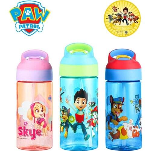 Genuine Paw Patrol Chase Cup Cartoon Water Cup with Straw Leakproof Water Bottles Boy Girl Outdoor Portable Childrens Cup Baby
