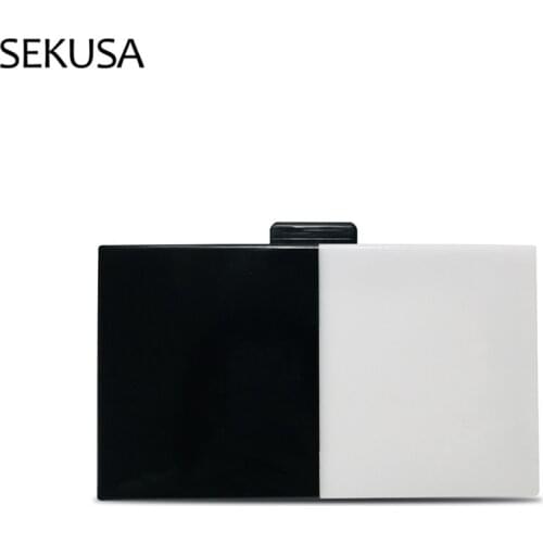 Handbag Brand Fashion Women Bags White Striped Acrylic Luxury Party Evening Bags Woman Cute Wedding Box Clutch Purse