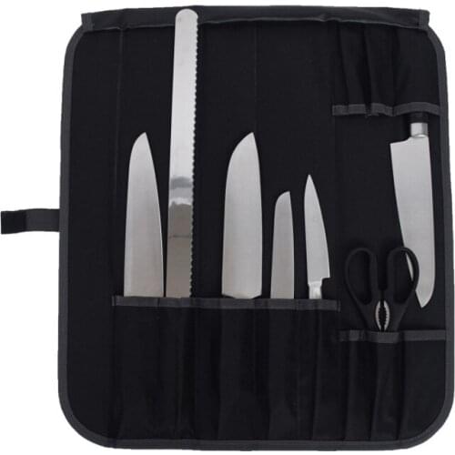 New Chef Knife Bag Roll Bag Carry Case Bag Kitchen Cooking Portable Durable Storage 11 Pockets Black Quadra Bags