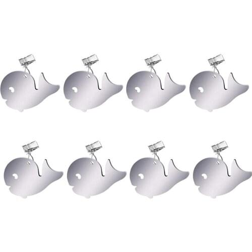 Outdoor Tablecloth Clip Stainless Steel Tablecloth Clip, for Garden, Family, Restaurant, Cafe, Party, 8 Pieces