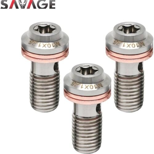 Universal Stainless Banjo Bolts Hydraulic Clutch Brake Master Cylinder Screw Front Rear Brake Caliper Bolt M10 x 1.25 Motorcycle