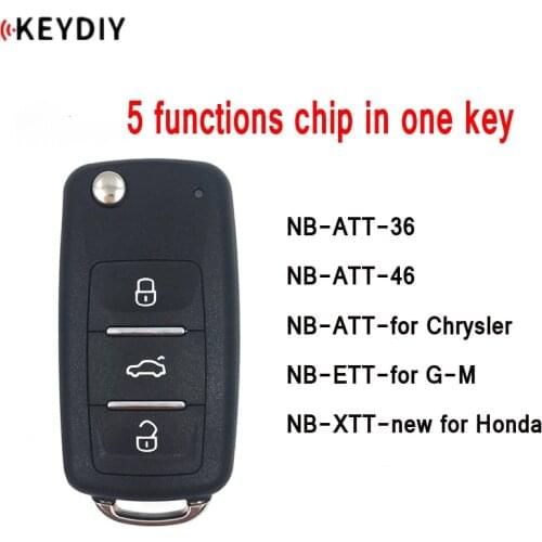 NB08 NB Series Universal Multi-fuctional Remote Control for KD900/URG200/KD-X2 Key Programmer (5 functions Chips in 1 Key)