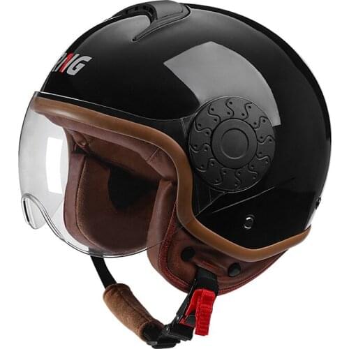 Protective Helmet Retro Scooter Equipment Vintage Casco Vintage German For Off-Road Protective Visor Mouth And Nose