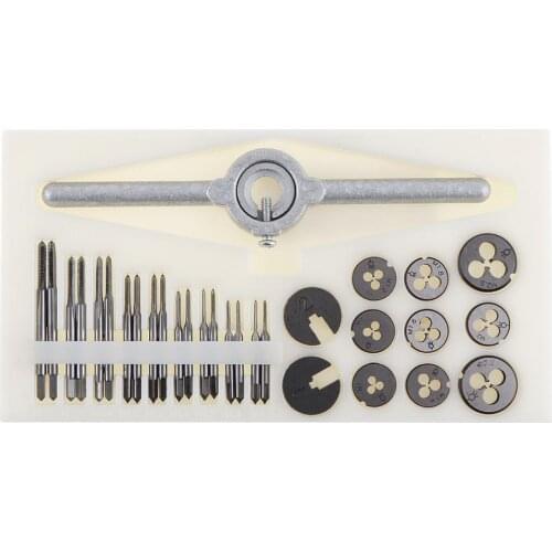 Screw Tap 30pcs Precise Metric NC Die External Thread Cutting Tapping Hand Tool Kit HSS Screw Plugs Taps for Machine Hand Use