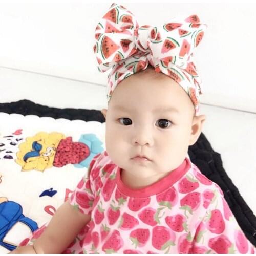 Infant Beanie Turban Hat Baby Hair Bows Photo Props cap Floral Girls Top knot Hat Baby Bow Hat Stretchy Baby Headwraps H263D