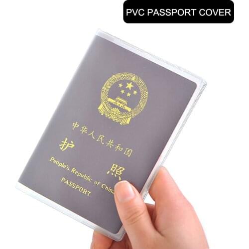 Zoukane Transparent PVC Passport Cover Case Thick Frosted Waterproof Card Slots Frosted Passport Wallet Cover CHLL01